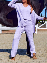 Load image into Gallery viewer, Three-Piece Fashion Casual Solid Color Knitted Sweater