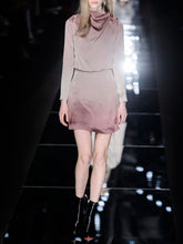 Load image into Gallery viewer, Fashion Long Sleeve Silk Elegant Mini Evening Dress