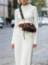 Load image into Gallery viewer, Fashionable Simple Solid Color Women'S Sweater Suit Skirt