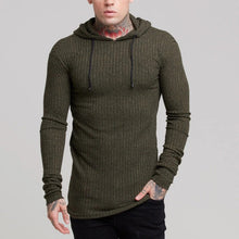 Load image into Gallery viewer, Fashion Casual Knitted Long Sleeve Hooded Pullover