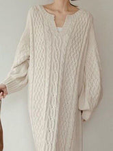 Load image into Gallery viewer, Fashionable Notch Collar Loose Casual Dress