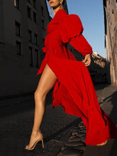 Load image into Gallery viewer, Fashion Solid Color Lace-up Evening Maxi Dress