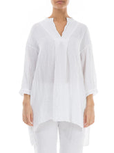Load image into Gallery viewer, Simple Casual Loose Linen Long Sleeve Blouse