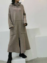 Load image into Gallery viewer, Casual High Neck Pullover Knit Dress