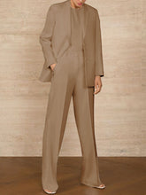 Load image into Gallery viewer, Women's Fashion Lapel Suit Solid Color Two-piece Suit
