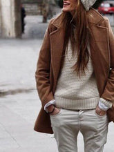 Load image into Gallery viewer, Women's Single-breasted Suit Collar Casual Solid Color Coat