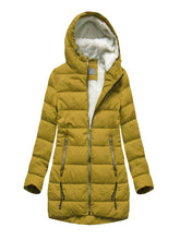 Load image into Gallery viewer, Hooded Plus Cashmere Warm Coat