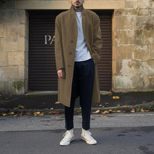 Load image into Gallery viewer, Fashion Casual Stand Collar Solid Color Long Coat