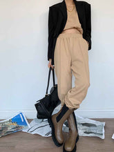 Load image into Gallery viewer, Pure Color Loose Round Neck Casual Sweatshirt Two-piece Suit