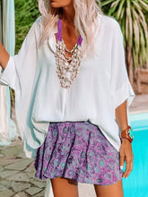 Load image into Gallery viewer, Casual Loose V-neck Bat Sleeve Solid Color Two-piece Suit