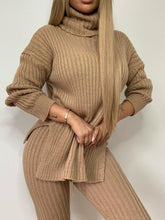 Load image into Gallery viewer, Turtleneck Sweater Loose Two-Piece Suit