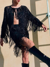 Load image into Gallery viewer, Two-piece Fashion Tassel Stitching Dress