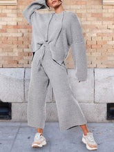 Load image into Gallery viewer, Women's Hooded Knitted Casual Two-piece Suit