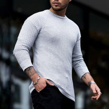 Load image into Gallery viewer, Fashion Plaid Round Neck Long Sleeve T-Shirt