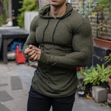 Load image into Gallery viewer, Fashion Casual Knitted Long Sleeve Hooded Pullover