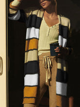 Load image into Gallery viewer, Casual Color Striped Women'S Sweater Coat