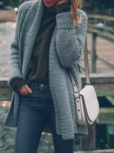 Load image into Gallery viewer, Solid Color Knitted Cardigan Coat