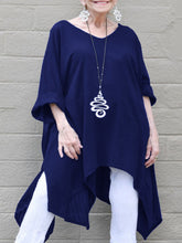 Load image into Gallery viewer, Retro Casual Cotton And Linen Women'S Suit With Irregular Hem