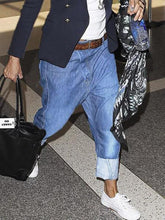 Load image into Gallery viewer, Comfortable Harem Pants Button Denim Casual Jeans