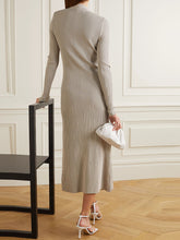 Load image into Gallery viewer, Casual Cutout Ribbed Stretch-knit Midi Dress