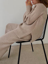 Load image into Gallery viewer, Fashion Casual Knitted Long Sleeve Two-piece Suit