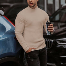 Load image into Gallery viewer, Pure Color Casual Round Neck Slim Long Sleeve Knitted Sweater