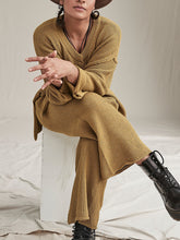 Load image into Gallery viewer, V-Neck Button Loose Knit Suit