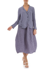 Load image into Gallery viewer, Short Crinkled Violet Tulip Button Jacket