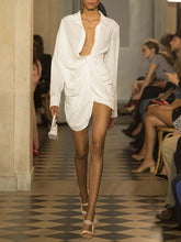 Load image into Gallery viewer, Fashion Solid Color V-neck Casual Evening Dress