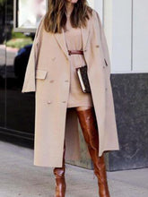 Load image into Gallery viewer, Fashion Double-breasted Casual Solid Color Thick Coat