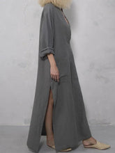 Load image into Gallery viewer, Solid Color V-Neck Pocket Maxi Dress