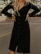 Load image into Gallery viewer, Autumn Winter Button Knit Dress