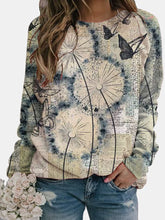 Load image into Gallery viewer, Women's Natural Print Casual Loose Pullover Round Neck Sweater
