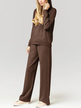 Load image into Gallery viewer, Simple Solid Color Hooded Casual Women'S Knitted Suit