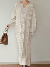 Load image into Gallery viewer, Fashionable Notch Collar Loose Casual Dress