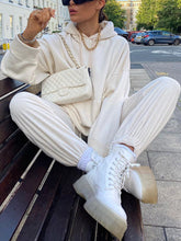 Load image into Gallery viewer, Fashion Solid Color Long Sleeve Sports Two-piece Suit