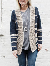 Load image into Gallery viewer, Casual Knitted Stripe Cardigan Jacket