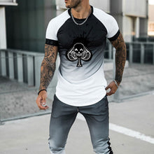 Load image into Gallery viewer, Fashion Black And White Gradient Printing Men'S Two-Piece Suit