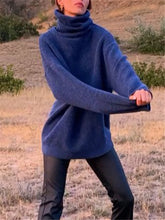 Load image into Gallery viewer, Simple and Comfortable High Neck Long Sleeve Sweater