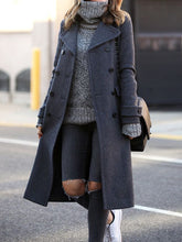 Load image into Gallery viewer, Women's Double-breasted Casual Solid Color Coat