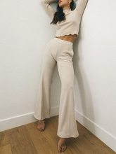 Load image into Gallery viewer, Fashion Wavy Hem Long Sleeve Casual Two-piece Suit