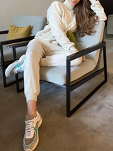 Load image into Gallery viewer, Fashion Turtleneck Casual Solid Color Knit Two-piece Suit