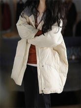 Load image into Gallery viewer, Autumn And Winter Down And Warm Solid Color Hooded Women'S Coat