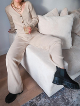 Load image into Gallery viewer, Fashion V-neck Pit Strip Loose Casual Tow-piece Suit