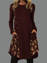 Load image into Gallery viewer, Symmetrical Stitching Printing Dress