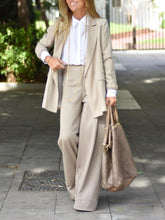 Load image into Gallery viewer, Fashion Casual Loose Solid Color Two-piece Suit