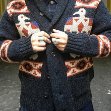 Load image into Gallery viewer, Fashion Button Geometric Casual Single Breasted Sweater