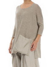 Load image into Gallery viewer, Casual Loose Solid Color Long Sleeve Round Neck Pocket Top