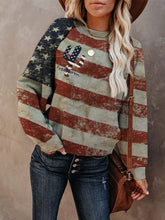 Load image into Gallery viewer, Freedom Cactus American Flag Printed Pullover