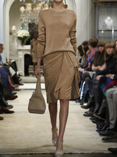 Load image into Gallery viewer, Fashion Casual Solid Color Round Neck Long Sleeve Two-piece Suit